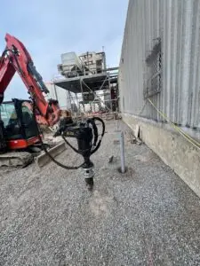Shorecon installing helical piles for foundation support in Toronto