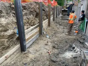 Soil retention system installed by Shorecon to prevent slope collapse in the GTA